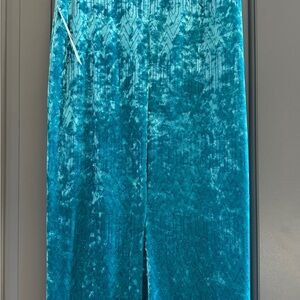 LuLaRoe Teal Velvet Skirt